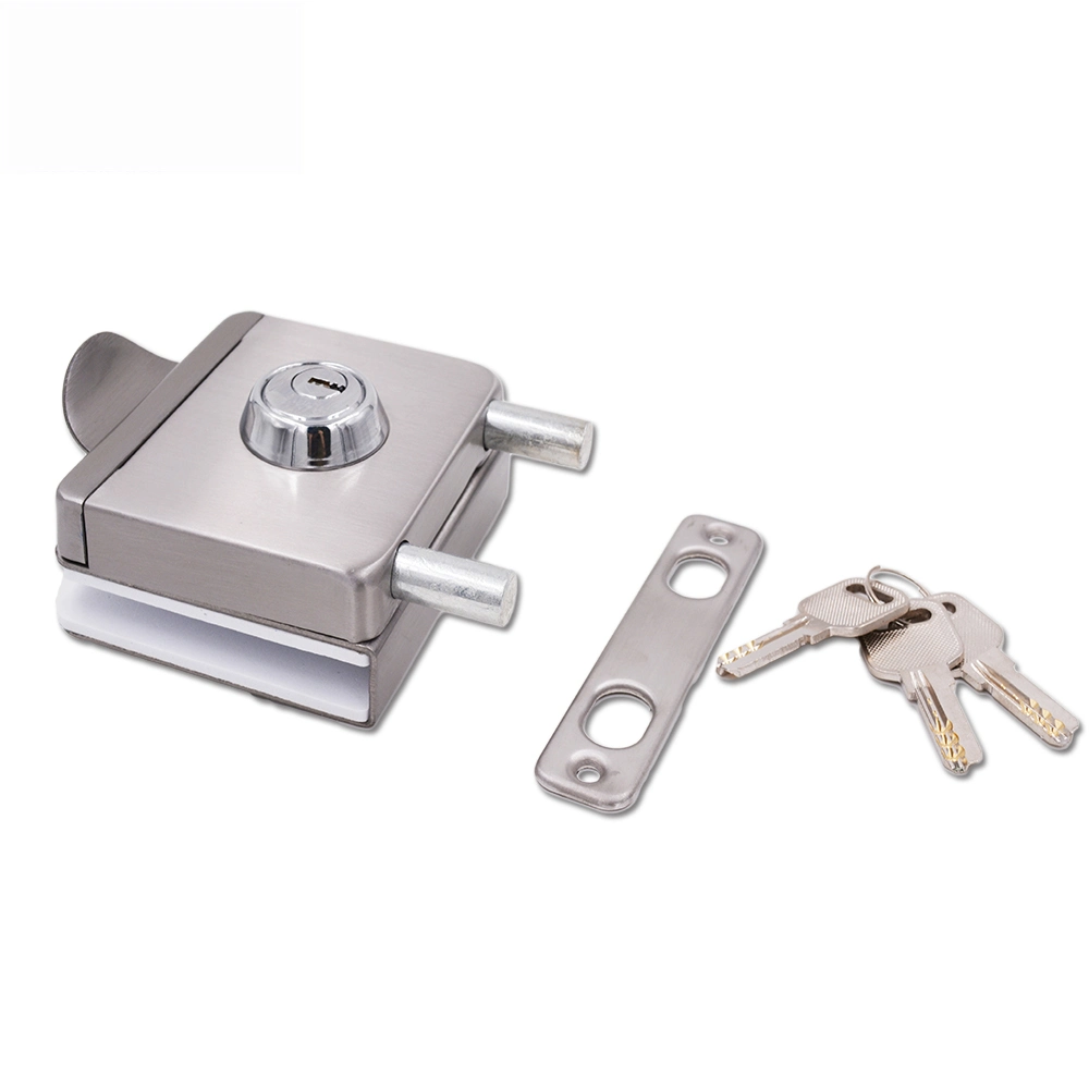 Keyi Metal Kg-14s Glass Door Lock for Single Side Glass Door with Brass Cylinder and Brass Keys