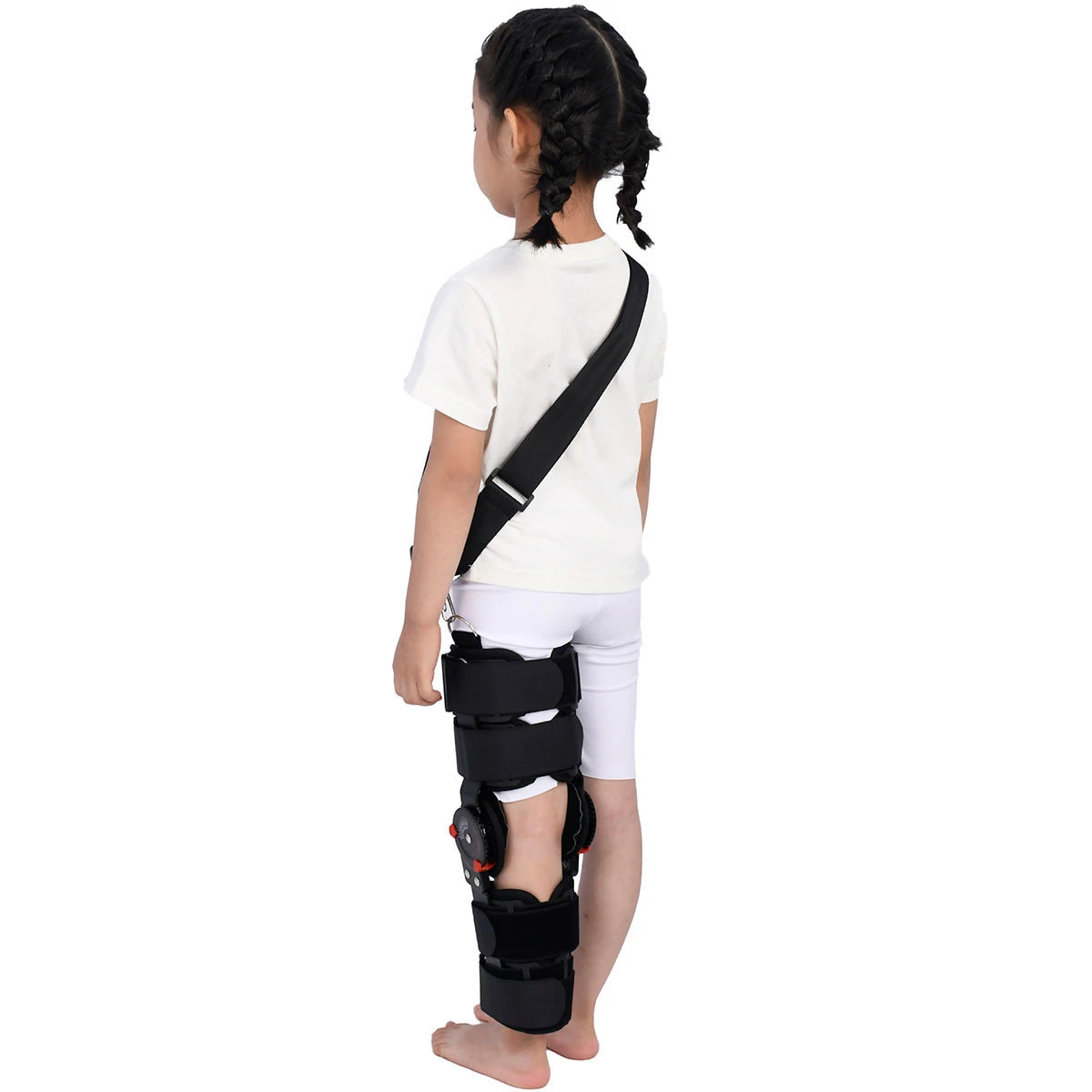 Orthopedic Adjustable Hinged Post-Op Knee Support ROM Hinge Ligament Knee Ankle Foot Hinged Knee Brace Locked in Extension