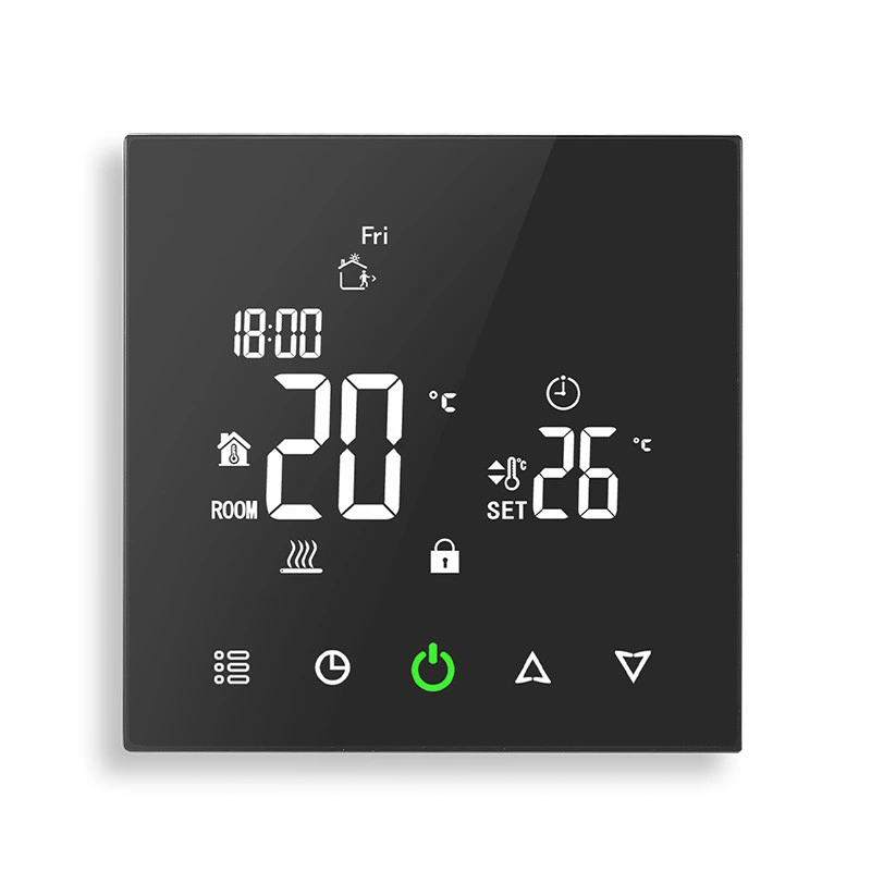 Thermostat numérique électronique à écran tactile pour la température ambiante avec écran LCD facile à lire.