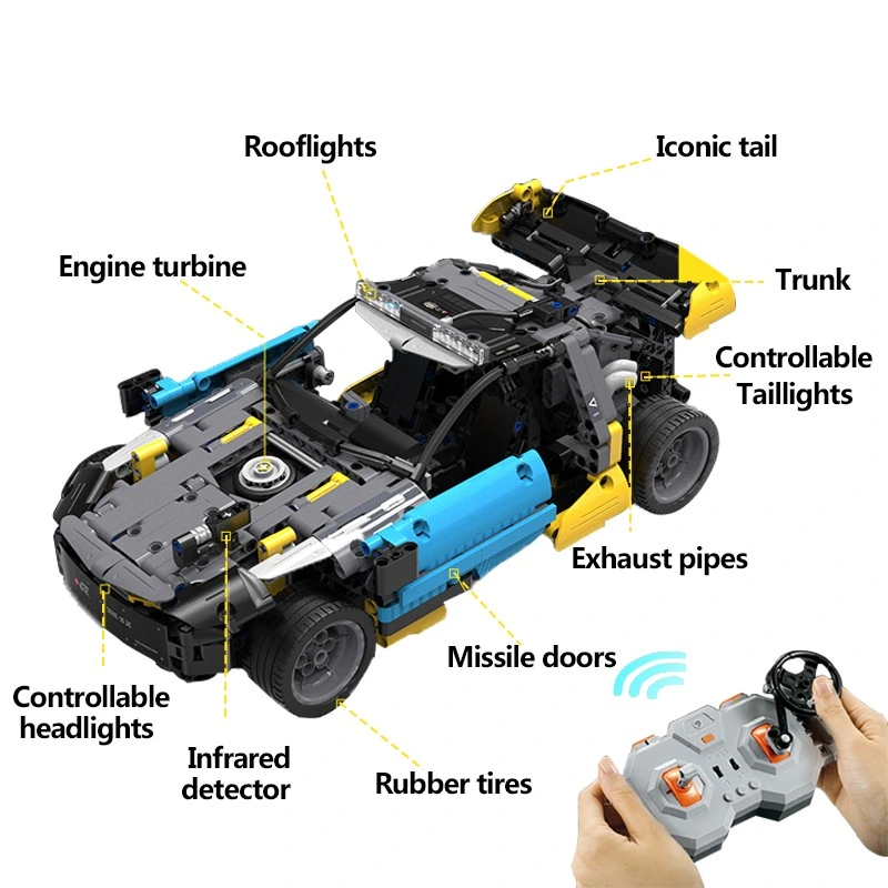 Kid Children Building Block Brick Puzzle Remote Control Electric R/C Car Model