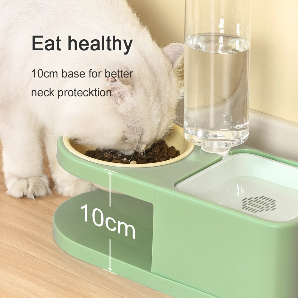 Factory Direct Heighten Multifunction 2 in 1 Bowl Water Food Pet Eating Bowl for Cats Dogs