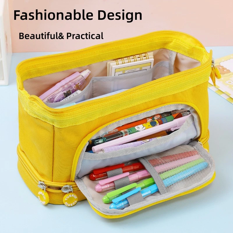 Estojo para lápis roxo de grande capacidade estojo estojo de lápis portátil Saco de caneta Cosmetic Portable Bag