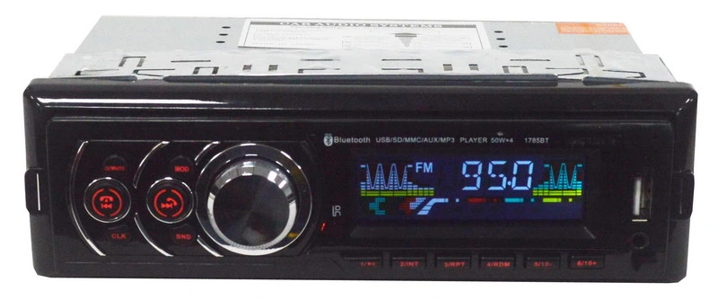 Съемная 1 DIN Автомобильный MP3-плеер с FM-радио с поддержкой Bluetooth/USB/SD/MMC/Aux/FM