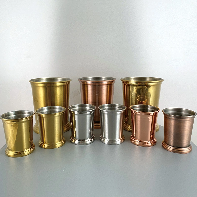 Mint Julep xícaras: Aço Inoxidável Metal Óculos 12 Oz Taças