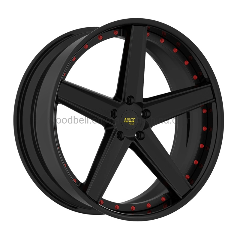 Custom 1 Pieces 18 19 20 21 22 Matt Black Chrome Machined-Faced Aluminium Alloy Forged Wheels R19 Wheels Aluminum Wheel