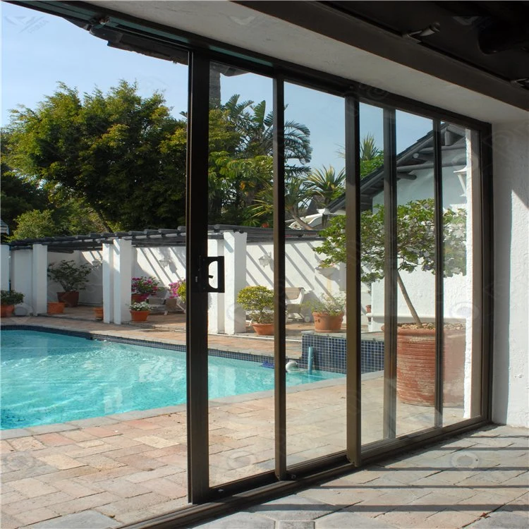 Custom Modern Aluminium Double Glazed Glass Sliding Patio Doors