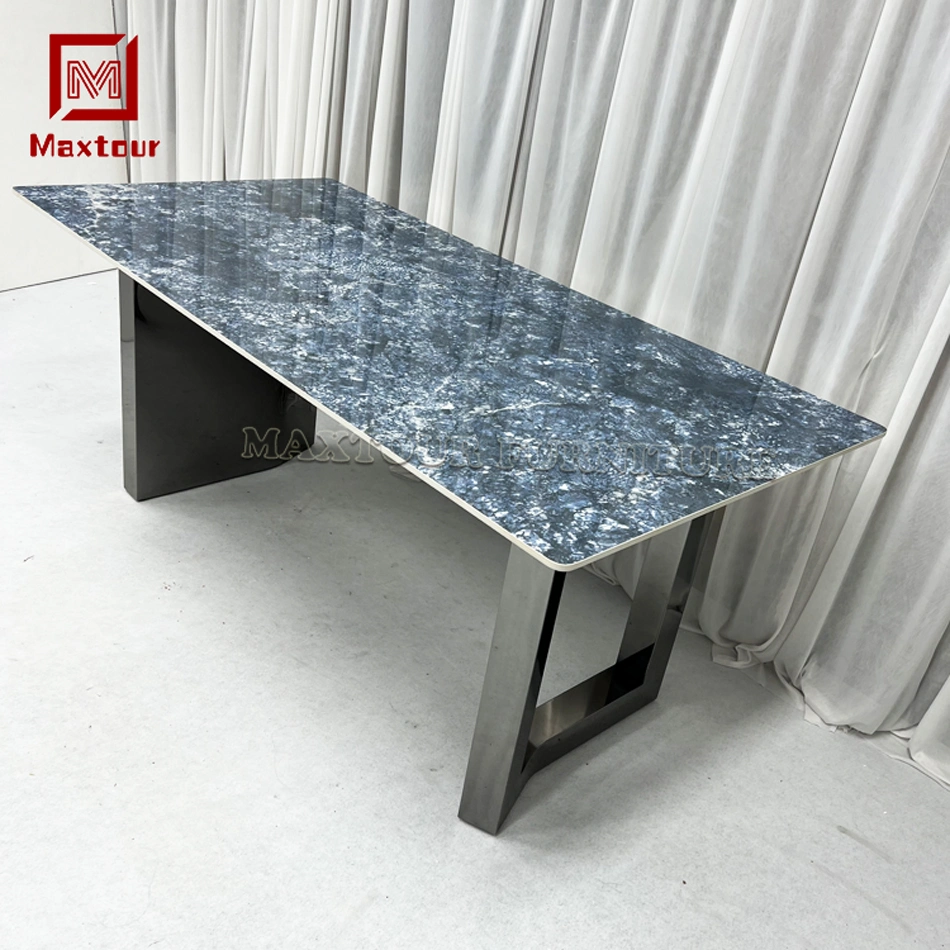 Popular Unique Nordic Style Modern Dining Room Set Italian Home Furniture Marble Dining Table