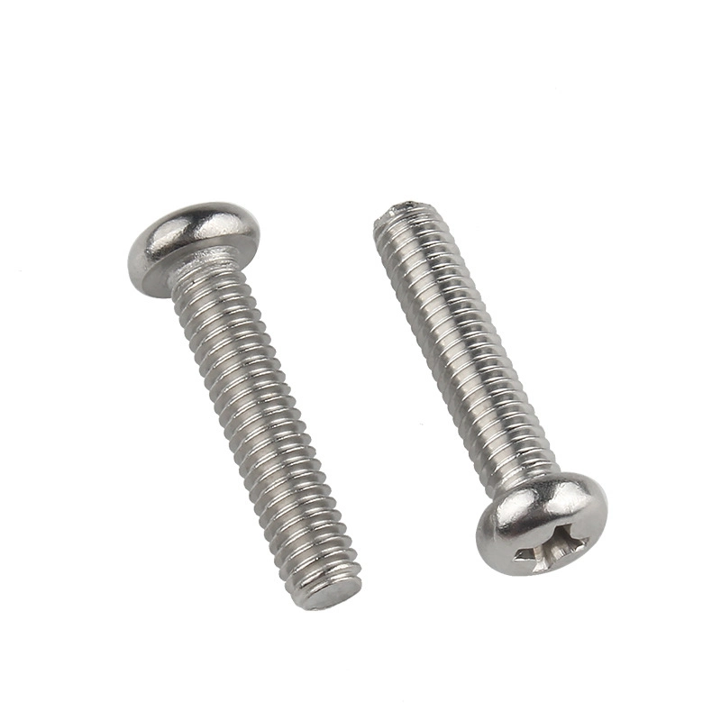 Stainless Steel 304 Cross Round Head Bolt, Phillips Pan Head Machine Screw GB818