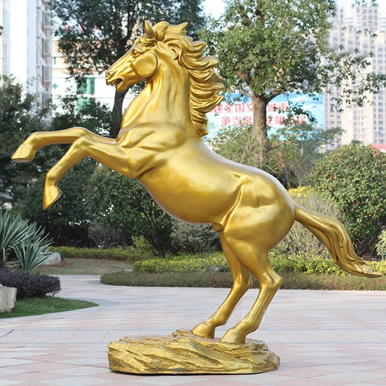 Garden Decoration Outdoor Polishing Horse Statue Resin Fiberglass Life Size Anime Statue