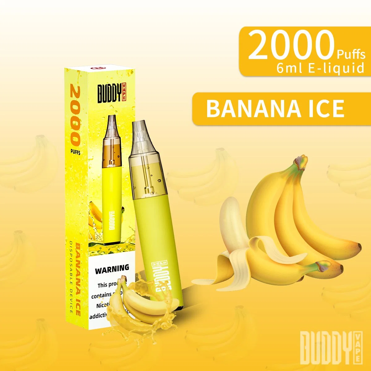 Buddy VAPE 6ml 2000 Puffs lápiz electrónico desechable Ecigarrillo VAPE Nuevo producto del dispositivo