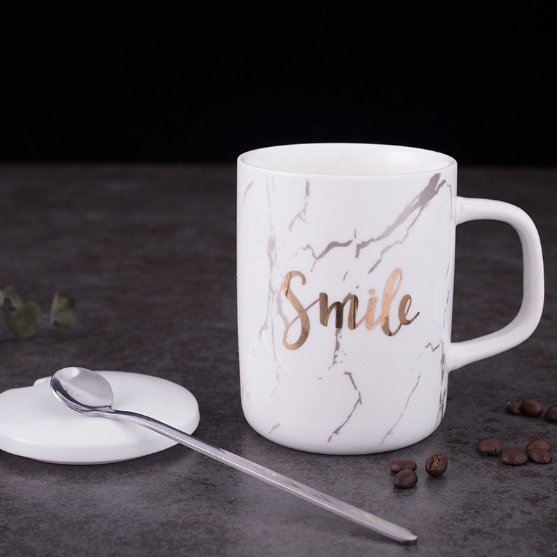 Custom Logo Drinkware Marble Colored Ceramic Mug Cup for Gift