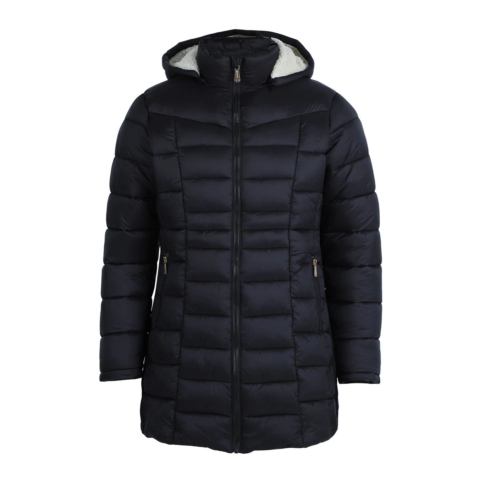 Lange Damen Winter warme Polster Jacke mit Kapuze