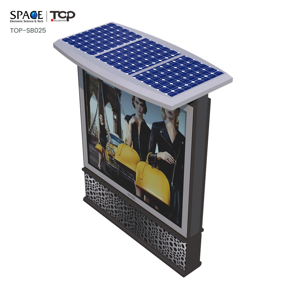 2019 placa de sinalização de publicidade de energia solar rotativa de lado duplo personalizada