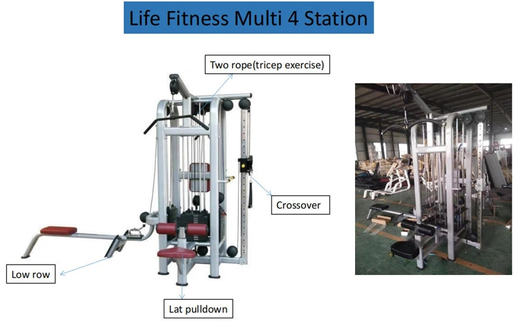 Commercial Fitness 4 in 1 Multi Function 4 Station Gym Machine