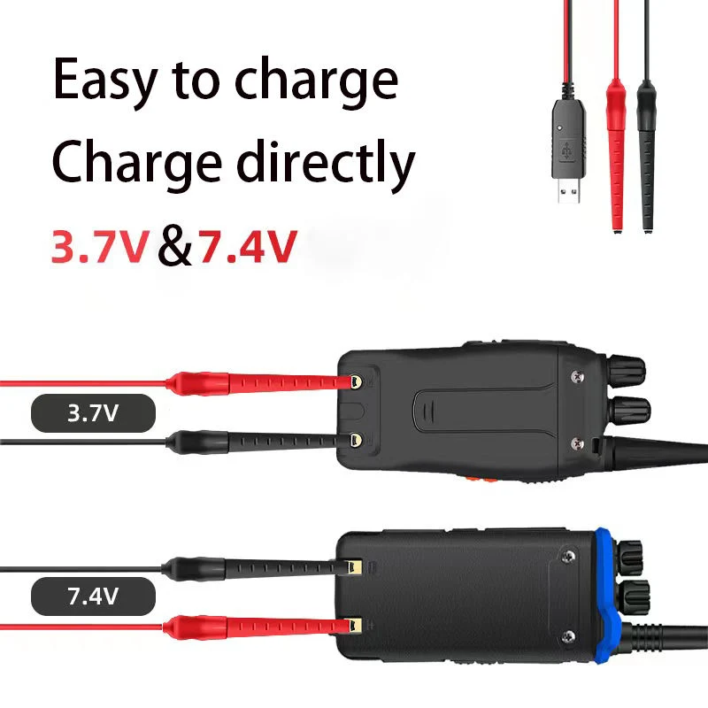 Baofeng Universal USB Charger Cable for Baofeng UV-5r UV-82 Bf-888s Walkie Talkie with Indicator Light