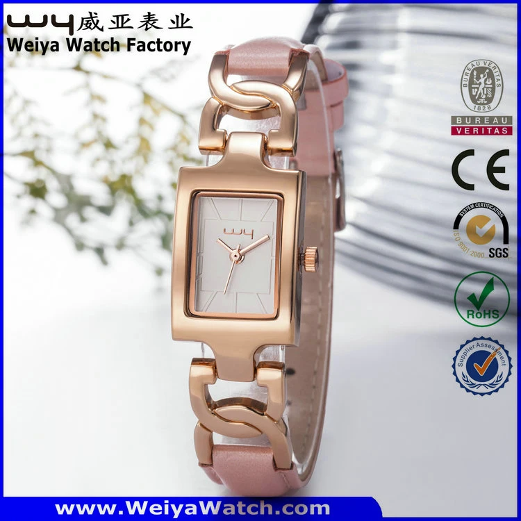 Fashion Customize Service Steel Quartz Ladies Wrist Watch (Wy-020E)