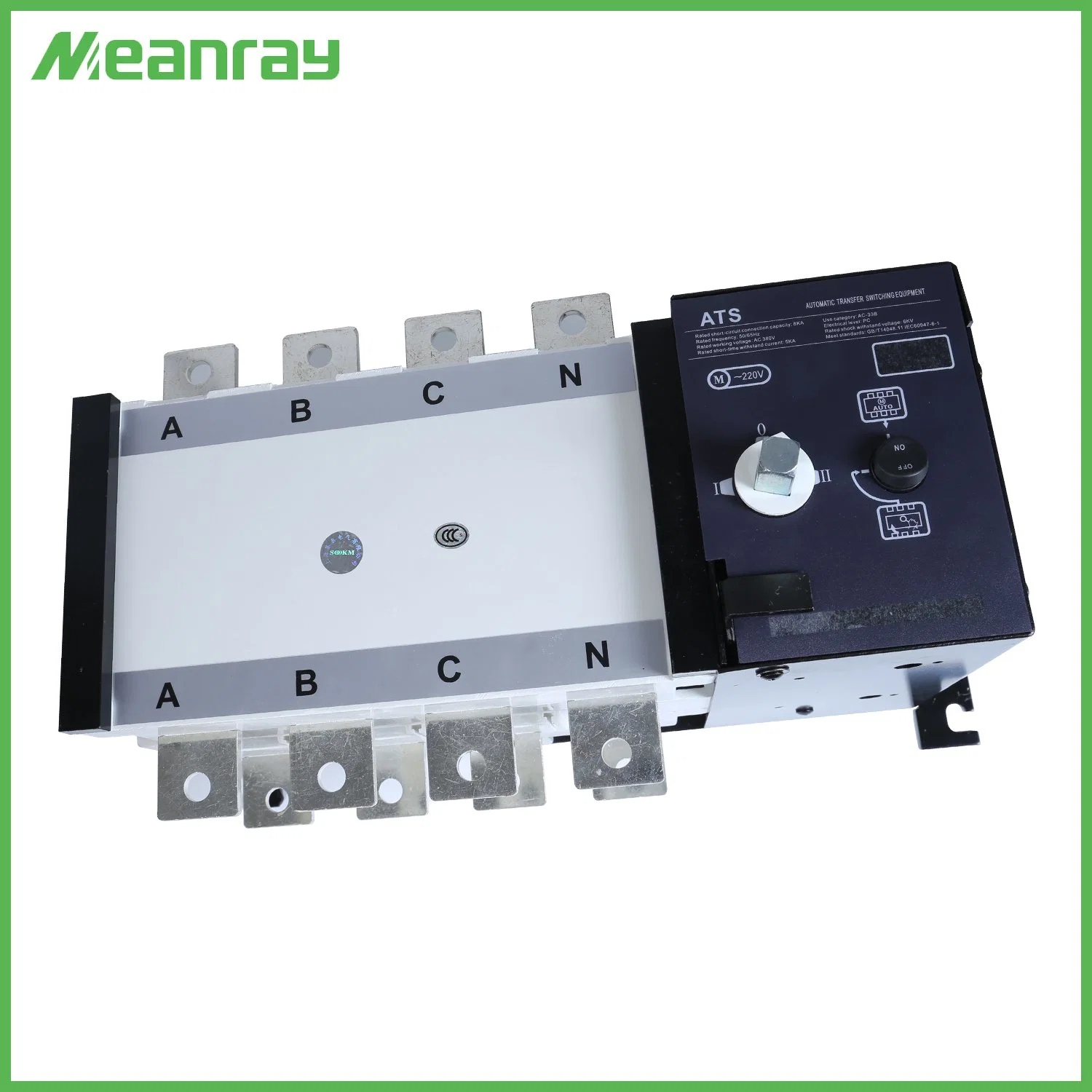 Single Phase ATS Automatic Transfer Switch Manual Changeover Switch 63A 2p 4p ATS Generator Controller