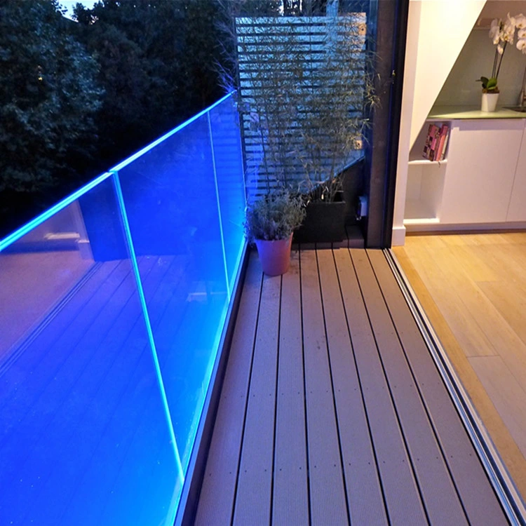 Apartment Balcony Railing U Channel Frameless Glass Fence