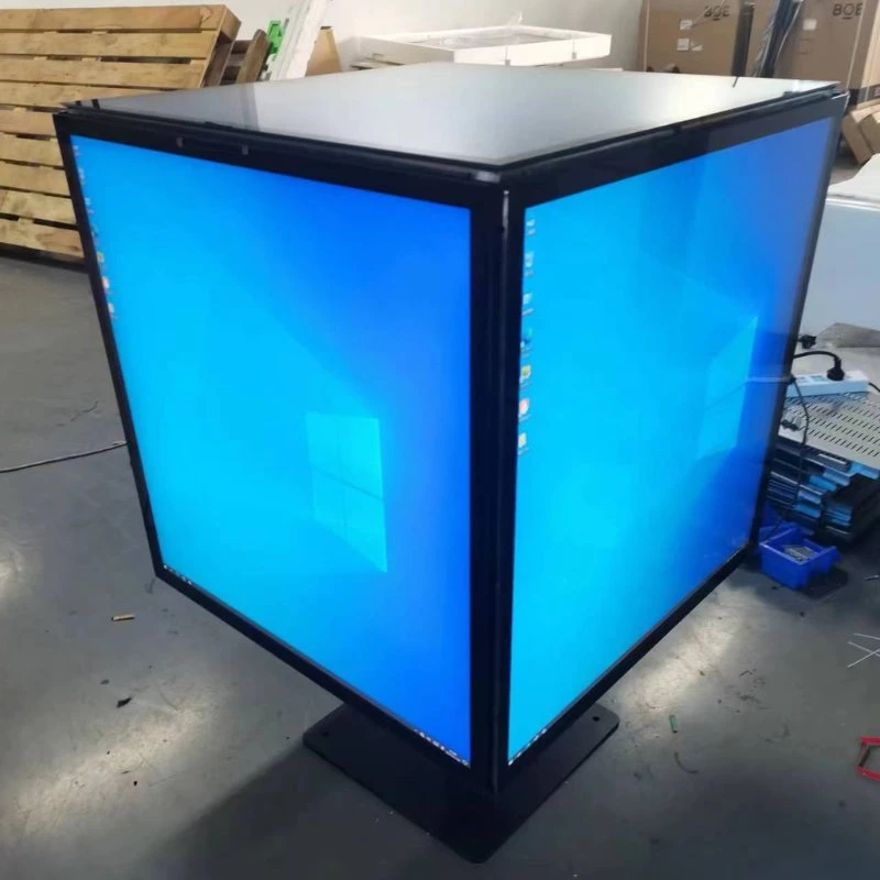 Full Color HD Indoor Advertising Screen Cube LCD 19.2inch LCD Display