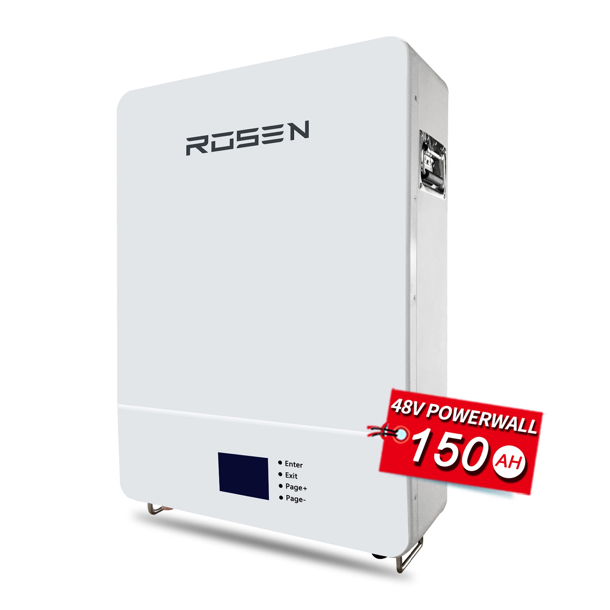 Rosen Solar Energy 5kw 10kw LiFePO4 Batterie 48V 200Ah Leistung Aufladbarer Lithium-Ionen-Wandakku