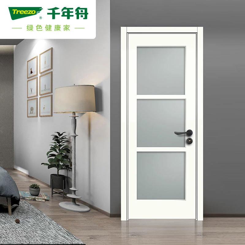 Light Grey Painted Solid Wood Door