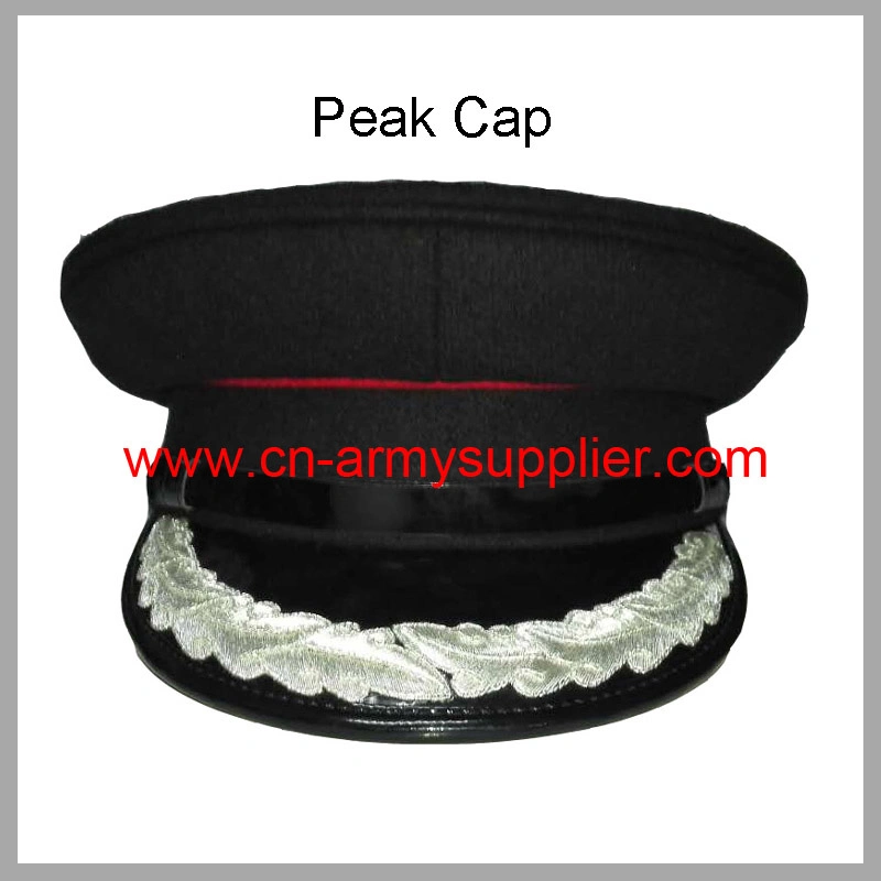 China Cheap Wholesale Ejército hilo de oro Policía Militar Cap