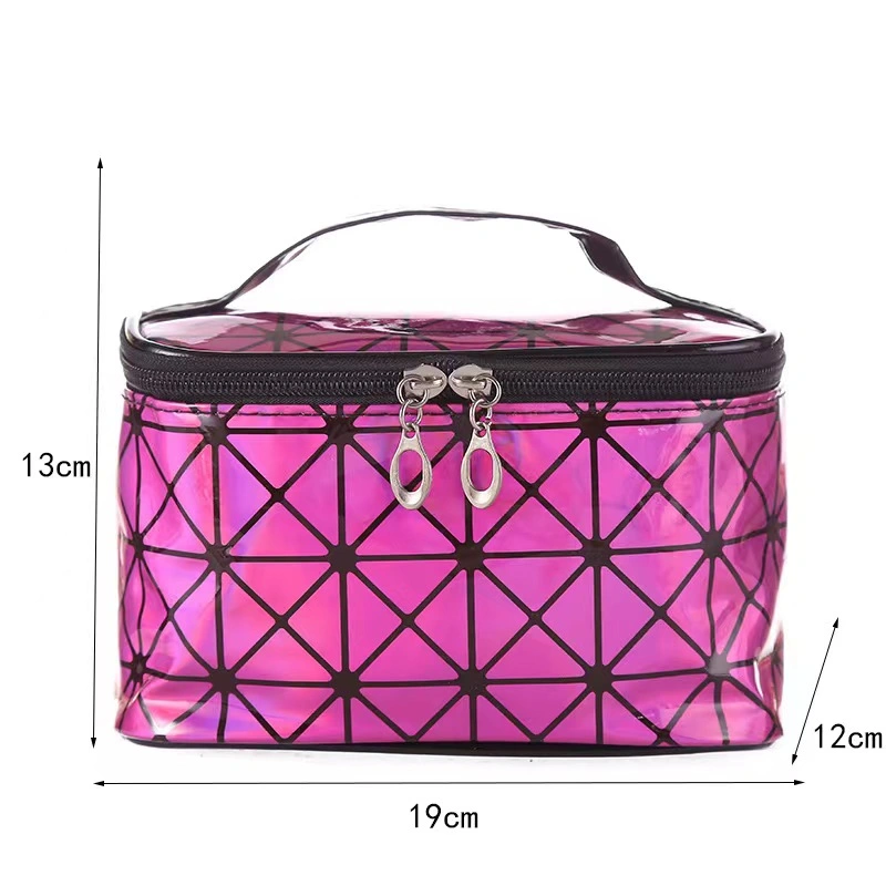 Luxury Cosmetic Makeup Box Bag Large Capacity Travel Toiletry Bag with Mirror Promotional Wash Fashion Ladies Pouch Bag