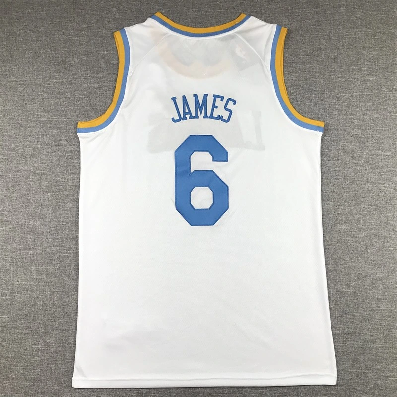 Jersey de basket-ball à coutures bon marché Los Angeles 6 James