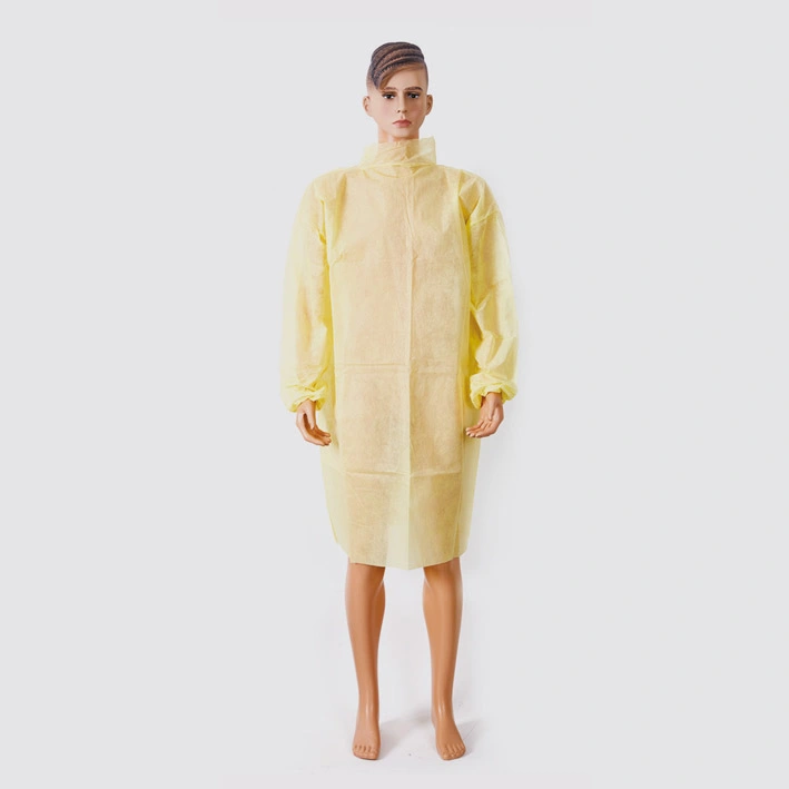 Disposable Isolation Non-Woven Yellow Gown