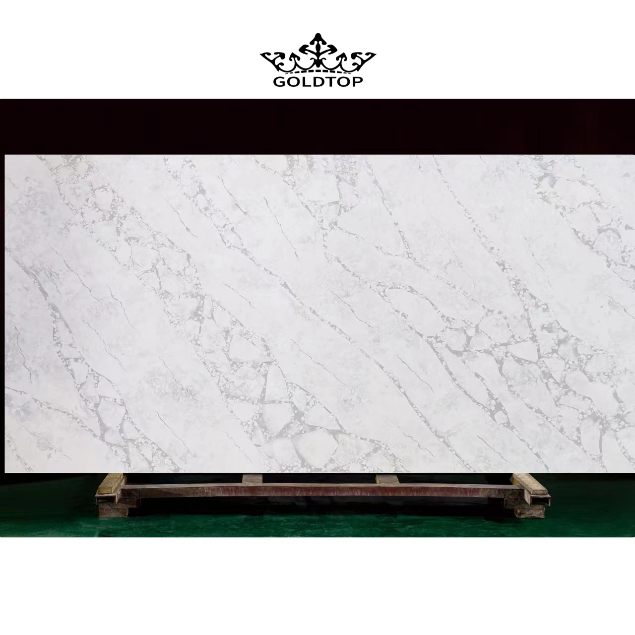 La piedra artificial de alto grado pulido / pulido superficie Cocina / Baño Countertop concreto Cuarzo Hermes para el hogar
