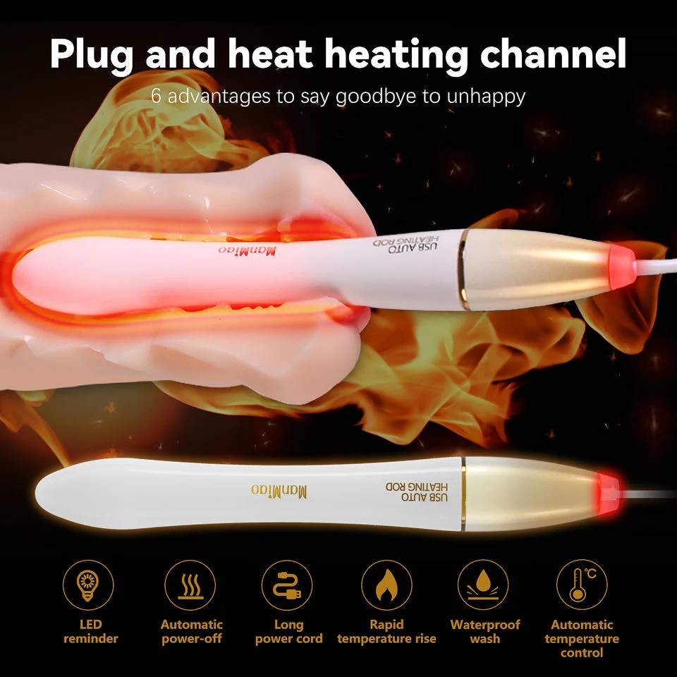 Produtos para sexo adulto Masturbação Toy Smart USB Heating Stick