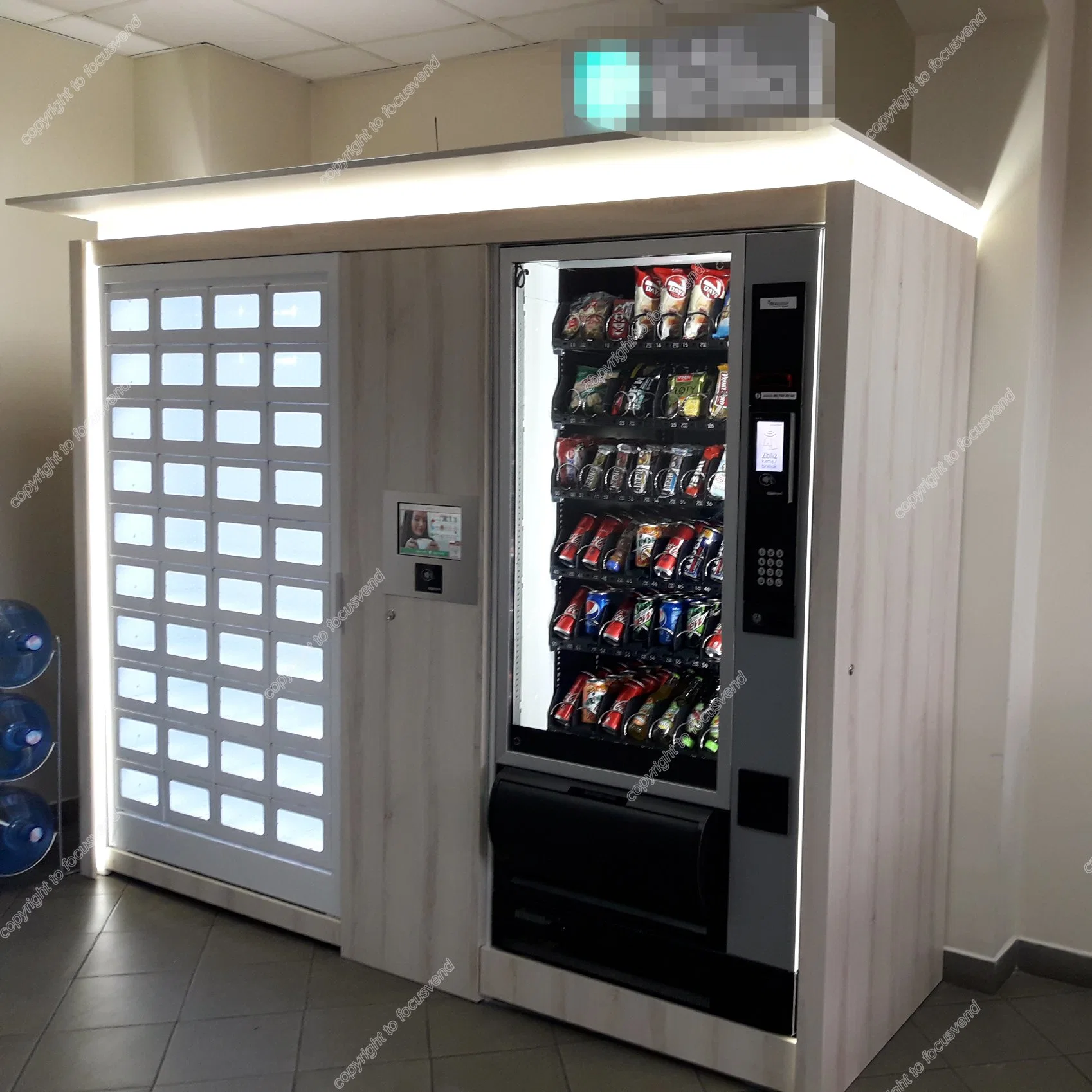 Focusvend Intelligent Self Service Snacks Locker Vending Machine with Many Boxes