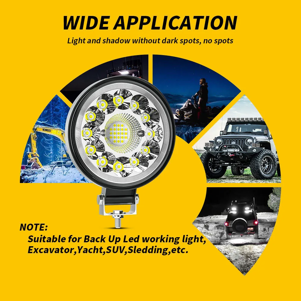 Spot Combo Round LED Work Light 3030 for Truck Tractor SUV 4WD