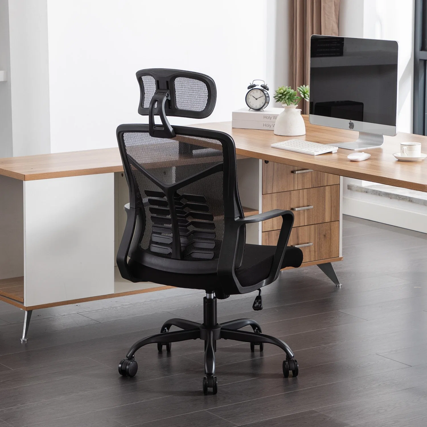 Ergonomischer Büro Mesh Chair Heavy Duty 350 Lbs Drehbare Aufgabe Stuhl für Heimarbeit