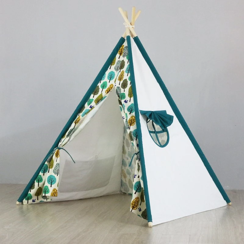 Customized Hot Selling Furniture for Children's Indoor Canvas Tents with Wooden Poles