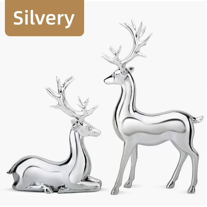 Fashionable Crafts Golden Elk Living Room Ornaments Home Decoration