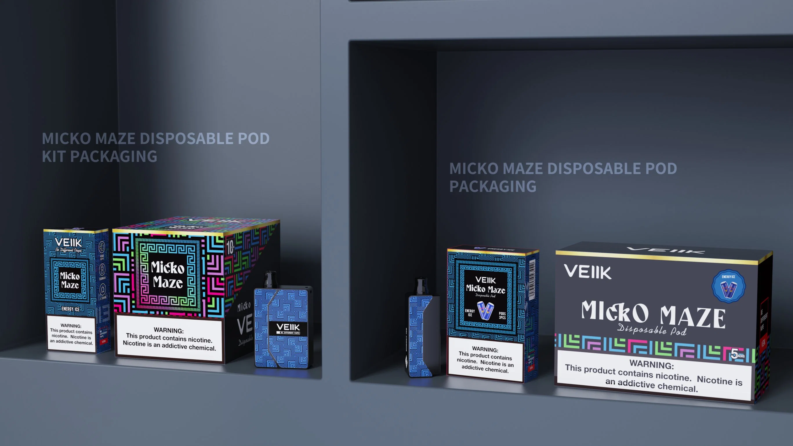 Veiik Micko Maze Einweg Pod Kit China Herstellung Elektronische Zigarette Einweg-Vape 4500 Puff Max E Zigarette