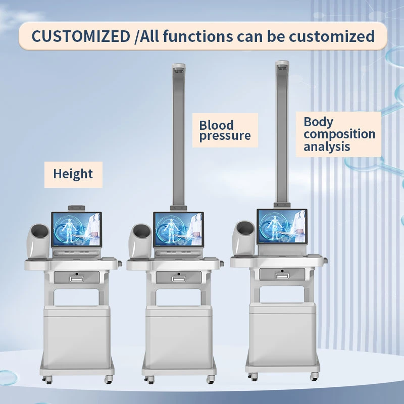 Touch Screen Monitor Vending Hospital Self Service Kiosk Body Fat Analysis