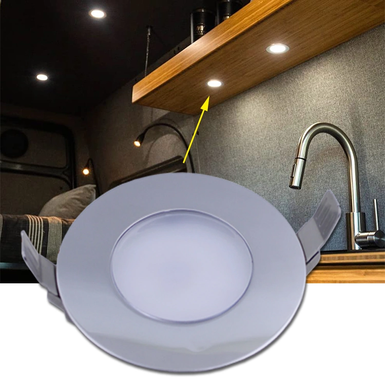 12V RV 12V Recessed Lights Remote Control Dimmable Waterproof Camper Interior Lighting for RV Boat