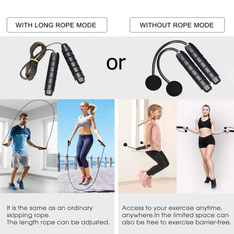 Neue Idee ropeless Fitness Springseil mit Schaumstoffgriff, Großhandel Tangle-Free Rapid Speed Cordless Springseil für Männer, Frauen, Kinder Workout