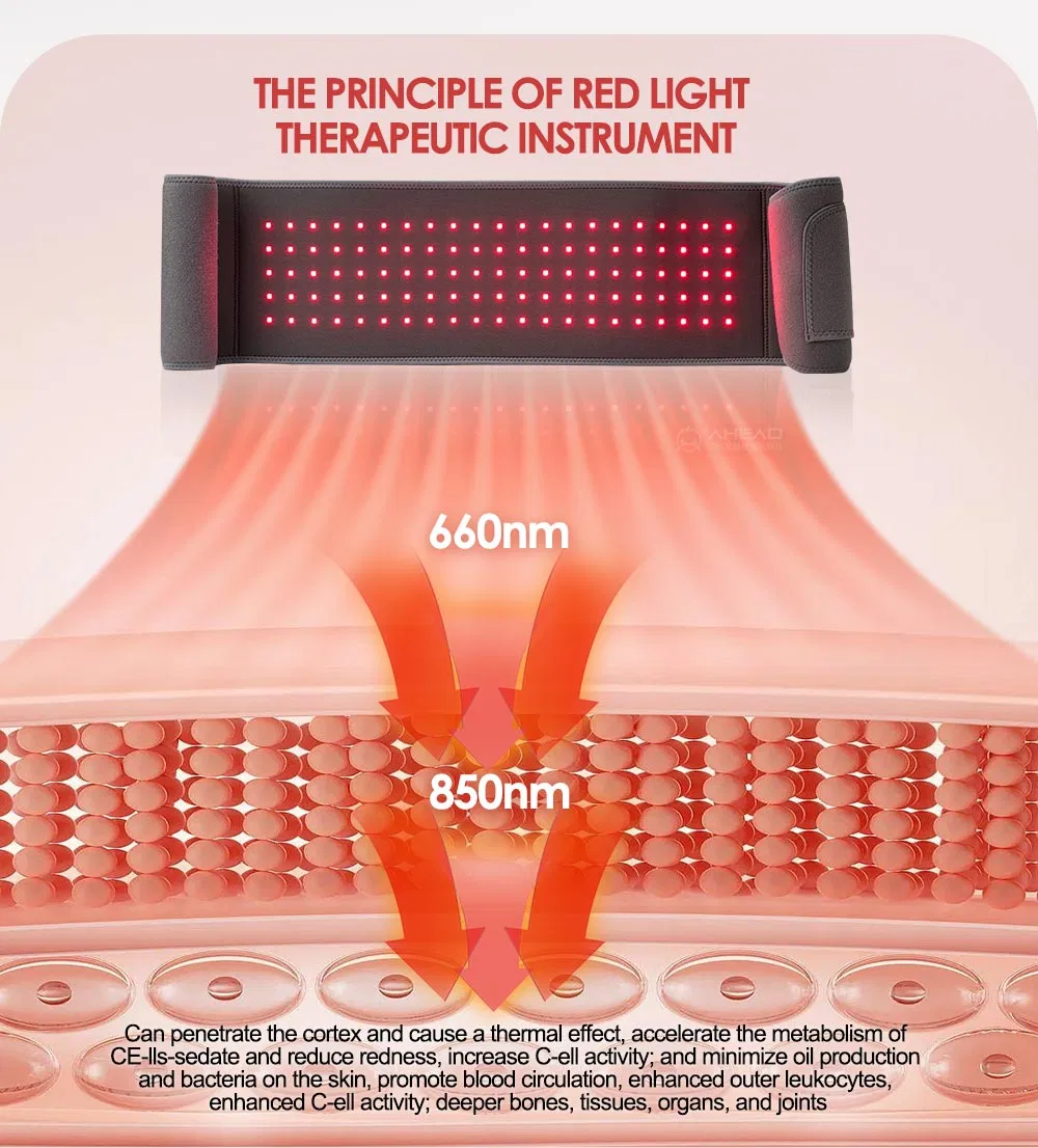 OEM/ODM, appareils de luminothérapie à infrarouge proche, luminothérapie à DEL rouge Bande 660 nm 850 nm bande de luminothérapie rouge