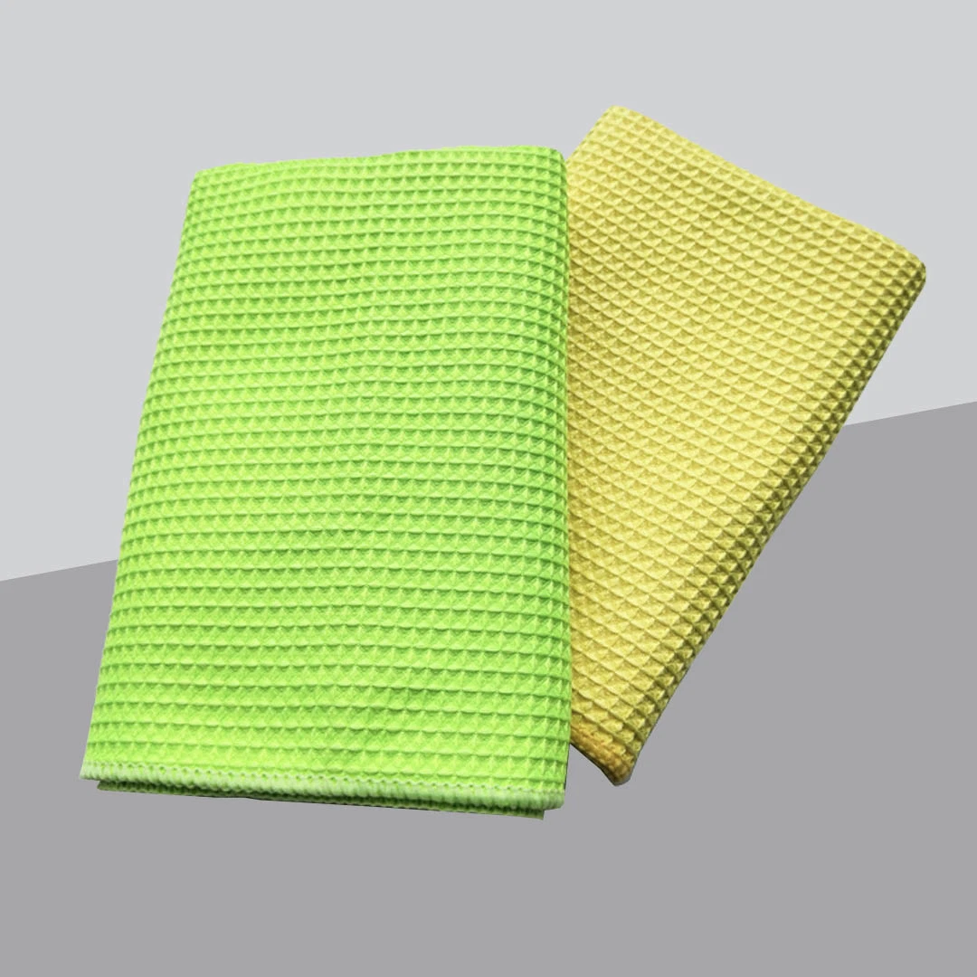 40*40cm Honeycomb Waffle Diseño Textil Toalla de microfibra Lavado de coches