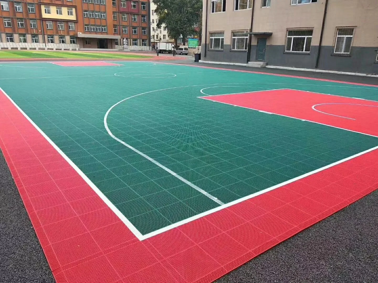 PP Interlock Tiles Modular Outdoor Basketball Tennis Badminton Sport Court Flooring