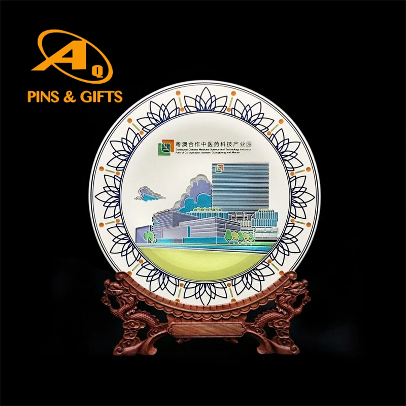 Custom High quality/High cost performance  3D Engrave Round Blank Glass K9 Crystal Trophy Award Plaque Trophy Metal Art and Craft