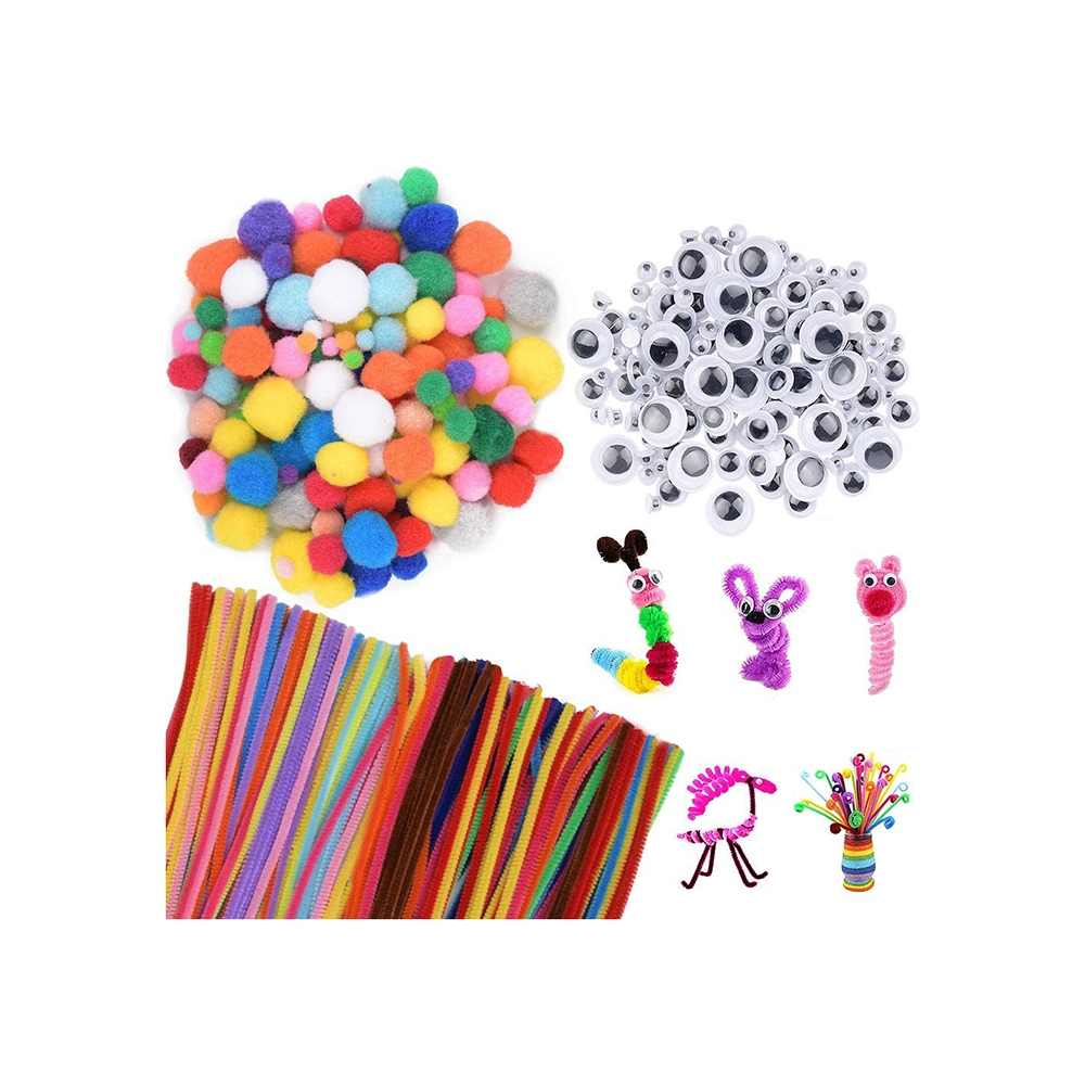 Cn2036-2330 Crafts Supplies Sets Kids Craft DIY Kit with Pompom Cleaner Pipes and Googly Eyes