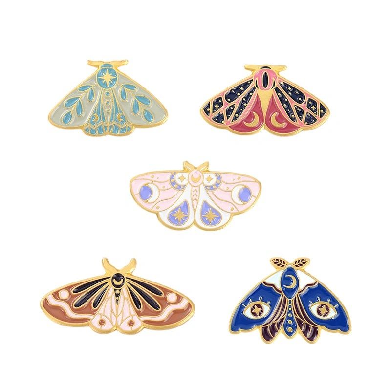 Creative Cartoon Butterfly Series Baking Lacquer Alloy Badge Accessories Brooch