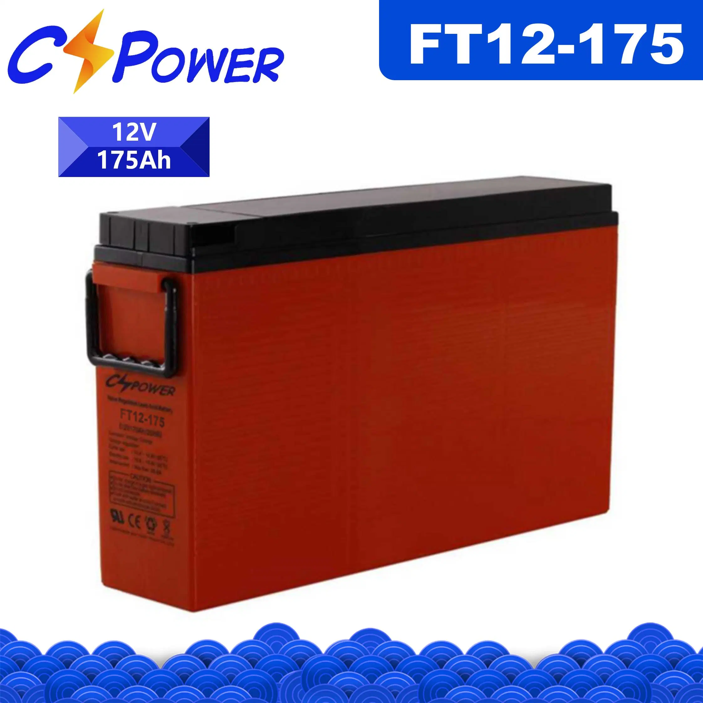 Cspower Battery 12V 175ah VRLA Energy Storage Front Terminal AGM Battery for Solar System