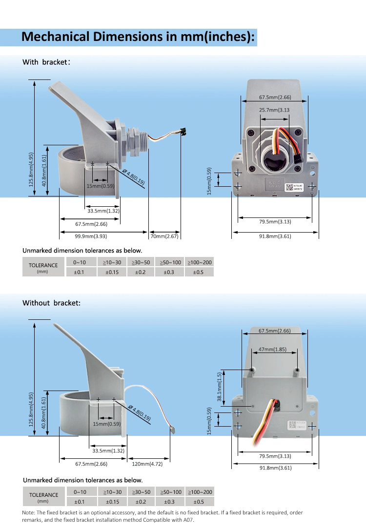 Multiple Output Module Ultrasonic Fuel Level Sensor for Sewer Water Level Monitoring