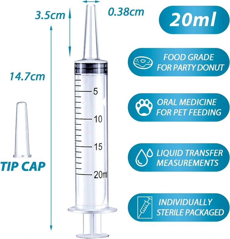 SJ Disposable Medical Syringe 10ml 20ml Customizable High quality/High cost performance  Plastic Syringe OEM Wholesale/Supplier