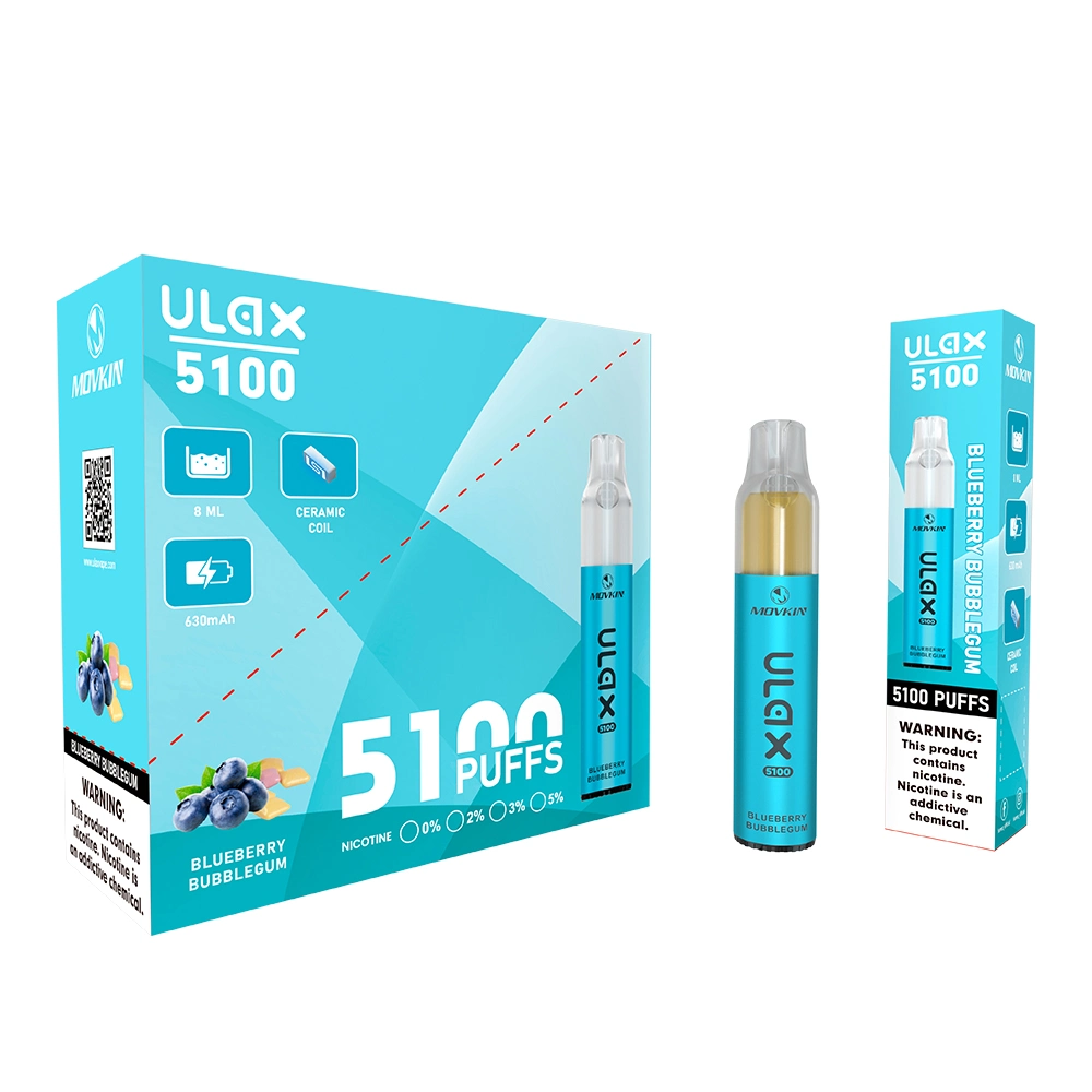 Bobina de cerâmica de cigarro electrónica Randm Ulax 5100 Puffs descartáveis Vape Caneta